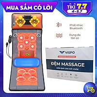 Đệm Massage Toàn Thân VP-N20D - Nệm Mát Xa Chất Liệu Da Cao Cấp, Công Nghệ Massage Hiện Đại 10 Điểm Rung Kết hợp Nhiệt Hồng Ngoại Và Bi Massage Cổ VaI, Gáy