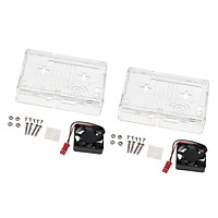 2x ABS Protective Case Shell Enclosure Box +Cooling Fan For Raspberry Pi 3 B