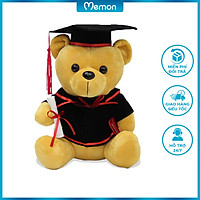 Gấu bông Cử nhân cao cấp - Hàng chính hãng Memon - Đồ chơi thú nhồi bông Gấu cử nhân, Bông gòn PP 3D trắng tinh khiết, đàn hồi đa chiều, sản phẩm bền đẹp, an toàn cho người sử dụng