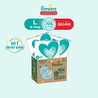 Thùng Tối Ưu Phí Vận Chuyển 3 Gói Tã Quần PAMPERS Giữ Dáng Size L(108 miếng, 9-14kg)/ XL (96 miếng, 12-17kg)/ XXL(84 miếng, 15-25kg), Chống Xệ