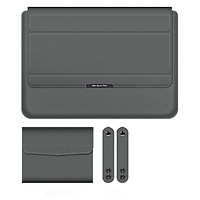 bao da túi chống sốc ipad laptop macbook kiêm giá đỡ tản nhiệt kèm ví đựng sạc chuột
