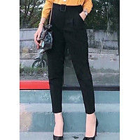 Quần tây công sở nữ dáng baggy tặng kèm đai MANGO02