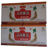 Combo 2 hộp chiết xuất hồng sâm có củ KGS Hàn Quốc