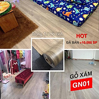 Thảm nhựa trải sàn vân gỗ , simili trải sàn vân gỗ pvc nhám xám chống nước bền đẹp giá rẻ