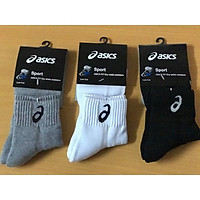 Tất asic tennis 100% cotton cổ lửng