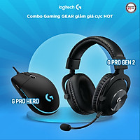 Combo Tai nghe Gaming Logitech G Pro Gen 2 và Chuột Pro Hero - Hàng Chính Hãng