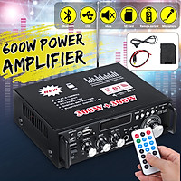 600W DC 12V/ AC 220V HiFi Stereo Audio Power Amplifier Mini Digital Bluetooth