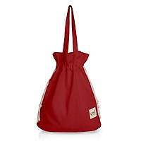Túi tote thời trang Covi miệng rút phong cách Hàn quốc màu đỏ vải canvas