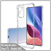 Ốp lưng 4 góc chống sốc cho Xiaomi Poco F3 - Redmi K40 Trong Suốt Che Camera