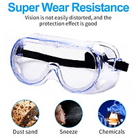 Protective Safety Goggles Glasses Anti Fog Transparent Medical Lab Work Eyewaer