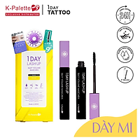 Mascara Chuốt Dày Mi K-Palette 1Day Lash Up Siêu Mịn, Chống Nước Chống Lem, Không vón Cục