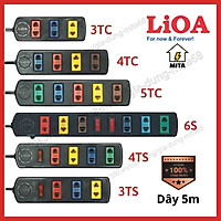 Ổ Cắm Điện LiOA Phổ Thông - Ổ Cắm Điện 3 lỗ - 4 lỗ - 5 lỗ - 6 lỗ - dài 5m