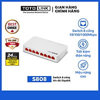 Bộ Chia Mạng 8 Cổng 100mbps Totolink S808 – Hàng Chính Hãng