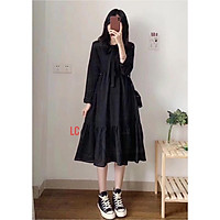 Váy Vintage Phối Nơ Siêu Xinh - DA02