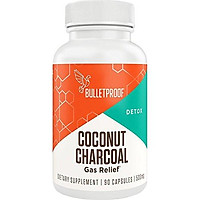 Bulletproof Activated Coconut Charcoal, Supports Better Digestion, Removes Toxins, Organic Natural Way to Relieve Stomach Ache, Heartburn, and Gas Relief (90 Capsules)