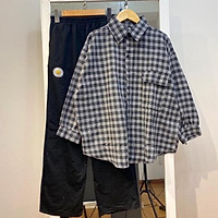 ẢNH THẬT ÁO SƠ MI KẺ OVERSIZE HAI MÀU SẴN / Áo sơ mi kẻ uzallang