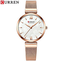 Curren Fashion Watch Women Exquisite 3 ATM Waterproof Quartz Watch Classic Stainless Steel Band Wrist Watch