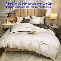 Bộ Chăn Ga Gối Nệm Đệm 5 Món Lụa Tencel Sumoi 60S Phi Bóng Cao Cấp Chuẩn Khách Sạn 5 Sao Chăn Drap Ra Ga Gối Nệm Trải Giường 5 Món Xuất Nhật Cao Cấp