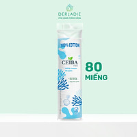Bông Tẩy Trang Ceiba 100% Cotton Siêu Tiết Kiệm Dung Dịch 80 Miếng