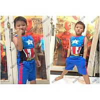 Bộ đồ bé trai sát nách siêu mát lạnh ngày hè hình Captain