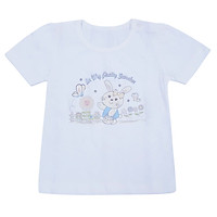 Áo trắng in bé gái tay ngắn 1167- HELLO B&B
