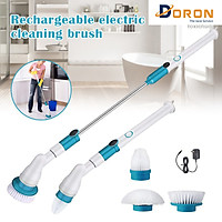 Bộ Chổi Điện Cọ Rửa Đa Năng Spin 3 Đầu - Máy Chà Tẩy Rửa Vệ Sinh Thông Minh Dùng Cho Nhà Tắm, Nhà Bếp - HÀNG CHÍNH HÃNG