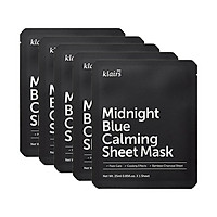 Combo 5 Mặt nạ dưỡng ẩm, làm dịu cho da nhạy cảm, kích ứng Klairs Midnight Blue Calming Sheet Mask 25ml x5