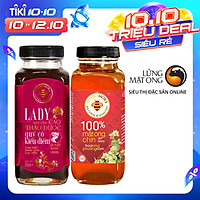 Combo mật ong rừng cao thảo dược Honimore Lady và mật ong rừng nguyên chất 670g - giúp ngủ ngon, chăm sóc sức khỏe phụ nữ