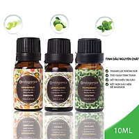 Combo 3 Tinh Dầu MILAGANICS: Tinh Dầu Sả Chanh, Tinh Dầu Bạc Hà, Tinh Dầu Vỏ Bưởi (10ml/ Chai)