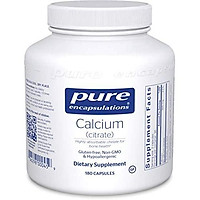 Pure Encapsulations - Calcium (Citrate) - Hypoallergenic, Highly-Absorbable Calcium Supplement - 180 Capsules