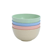 4 Cái/bộ Rơm Lúa Mì Thực Phẩm Bát Bộ Ngũ Cốc Ăn Sáng Bát Đựng Thực Phẩm Cho Salad Ramen Canh Bát Bộ Đồ Ăn Cho Trẻ Em họ