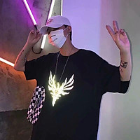 2 color【M-5XL】Fashion Short sleeve T-shirt Men Printed Fawn Pattern student couple short T-shirt unisex T-shirt Summer new style Oversize couple wear
