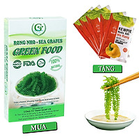 Rong nho biển GREEN FOOD - Sea grapes - Giàu vitamin, khoáng chất và các axit amin (Hộp 100g)