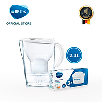 Combo Bình lọc nước BRITA Marella Cool 2.4L kèm Hộp 3 lõi lọc BRITA Maxtra Plus - Hàng Chính Hãng