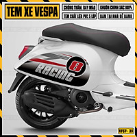 Decal Chế Dán Xe Vespa Sprint / Primavra Mẫu Deluxe Edition Racing 8 | VP39 | Tem Rời Dễ Dán Chất Liệu PVC Cao Cấp