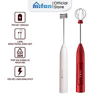 Máy Đánh Trứng Sữa Tạo Bọt Cafe Cầm Tay Mini Pin Sạc Cao Cấp MIFAN 2021 - Nhựa ABS, thép không gỉ - Hàng Chính Hãng