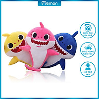 Gấu bông Cá Mập Baby Shark cao cấp - Hàng chính hãng Memon - Đồ chơi thú nhồi bông Cá Mập Baby Shark, Bông Gòn PP 3D tinh khiết, đàn hồi đa chiều, bền đẹp, an toàn cho người sử dụng