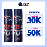 Combo 2 Xịt Ngăn Mùi NIVEA MEN Dry Impact Khô Thoáng 150ml - 81602