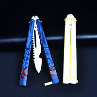 CS GO Game Trendy Foldable Butterfly Game Knife Zinc Alloy Dull Blade Knife