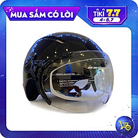 Nón Bảo Hiểm 1/2 Đầu Có Kính Protec VIC, Size Lớn, Độ Che Phủ Sâu Hơn