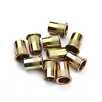 Set 10 Đinh Tán Đầu Dẹt Bằng Thép Không Gỉ Mạ Kẽm M3 / 4 / 5 / 6 / 8 / 10 / 12