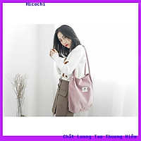 Túi Vải Tote Nữ Nhung Đeo Vai Style Hàn Quốc Dùng Đi Học Du Lịch Tiện Lợi TV02_micochi