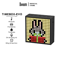 Loa bluetooth thông minh Divoom Timebox-Evo, màn hình LED 256 Full RGB, đồng hồ báo thức, ghi âm - HÀNG CHÍNH HÃNG
