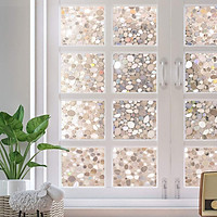 Static 3D Irregular Pebble Refraction Colorful Window Film for Home Office