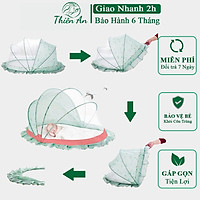 Màn chụp cho bé gấp gọn, mùng chụp cho bé chống muỗi, dùng cho giường và nôi cũi