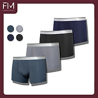 Hộp 4 quần boxer nam thun lạnh, quần lót nam co dãn 4 chiều- Formen Shop- FMQS017