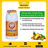Chai (Hũ) Baking Soda Chuyên Dùng Rửa Rau Củ Quả Và Trái Cây Arm & Hammer Chính Hãng Nhập Khẩu Từ Mỹ (340gram/Chai) An Toàn Tiện Dụng Và Rửa Sạch Rau Củ Quả Nhà Bạn
