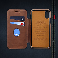Bao da cao cấp dành cho iPhone X / iPhone XS - Màu nâu