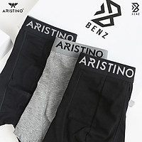 Combo 3 quân sịp đùi nam, set 3 quần lót boxer nam Aristino chất liệu cotton kháng khuẩn, khử mùi, co giãn 4 chiều thấm hút mồ hôi cực tốt ABX03707