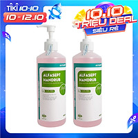 Set 2 chai Nước rửa tay sát khuẩn gia đình Alfasept Handrub 500ml- Tinh chất Nha Đam